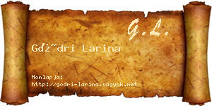 Gödri Larina névjegykártya